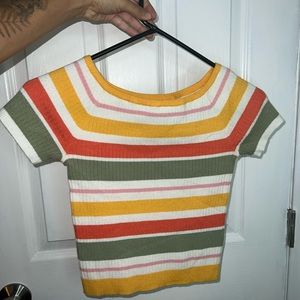 L.A. Hearts Striped crop top